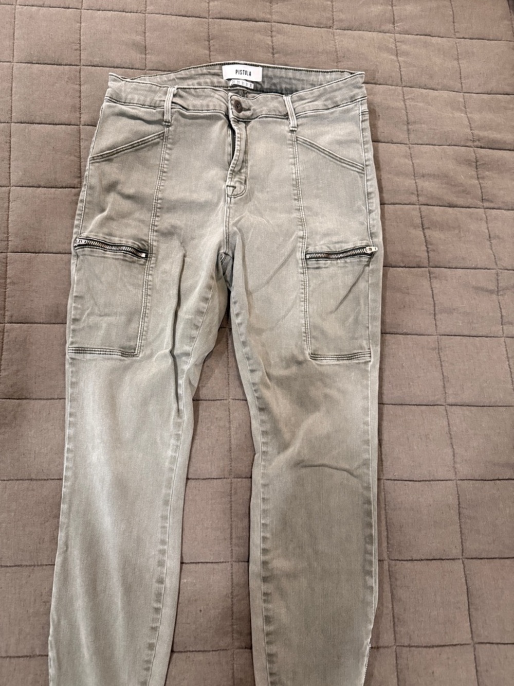 Pistola faded olive utility skinny pants